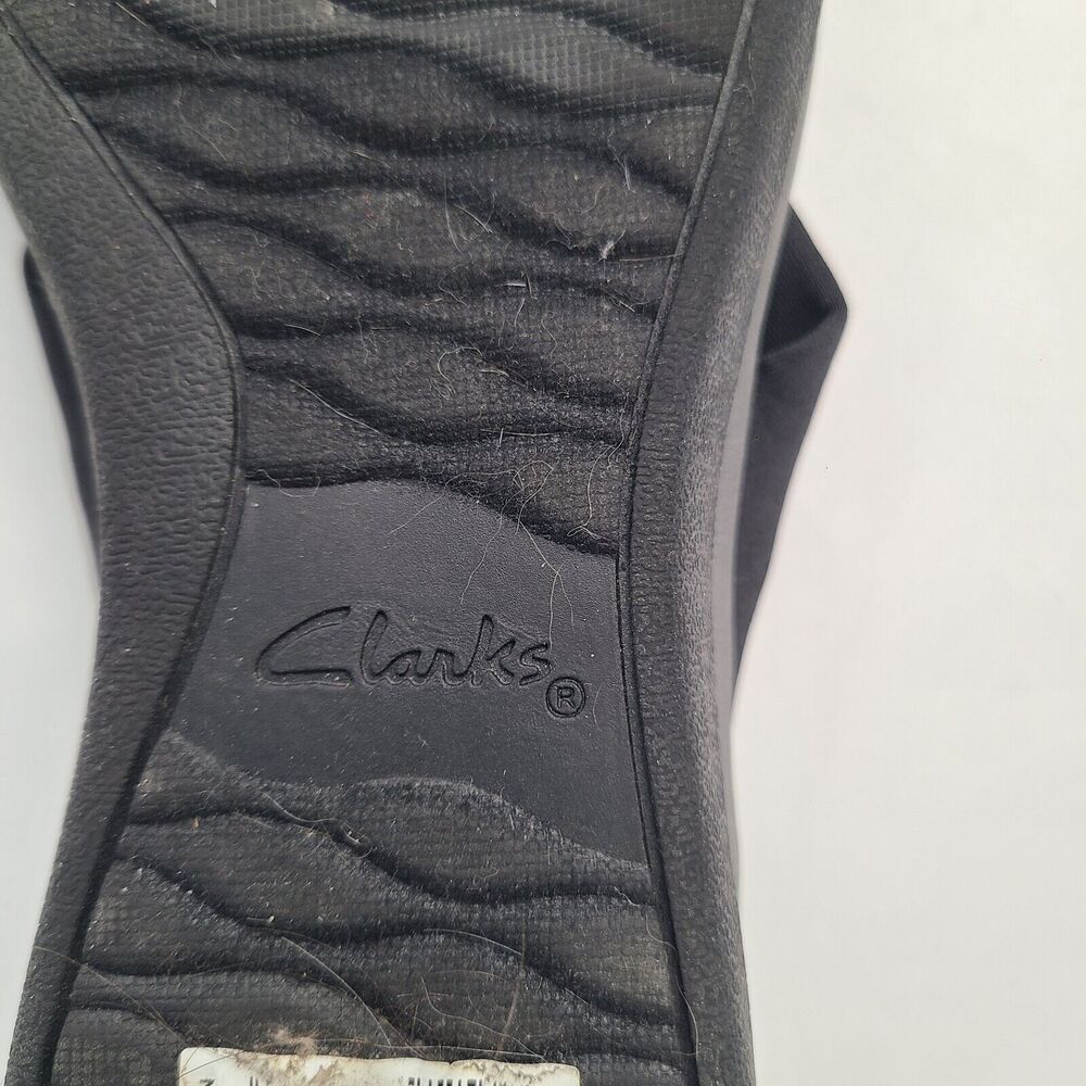 CLARKS Glison Cloudsteppers Size 11 Black Women Flip Flop Wedge Sandals MSRP $65 - Picture 6 of 8